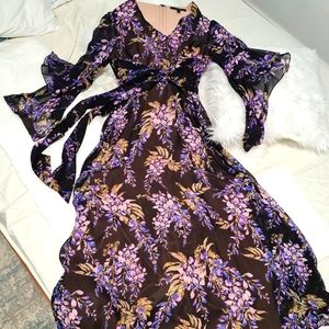 BCGB Maxazria Dress floral size 12 chiffon